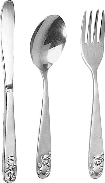 Kinderbesteck-Set, Edelstahl Bärchen