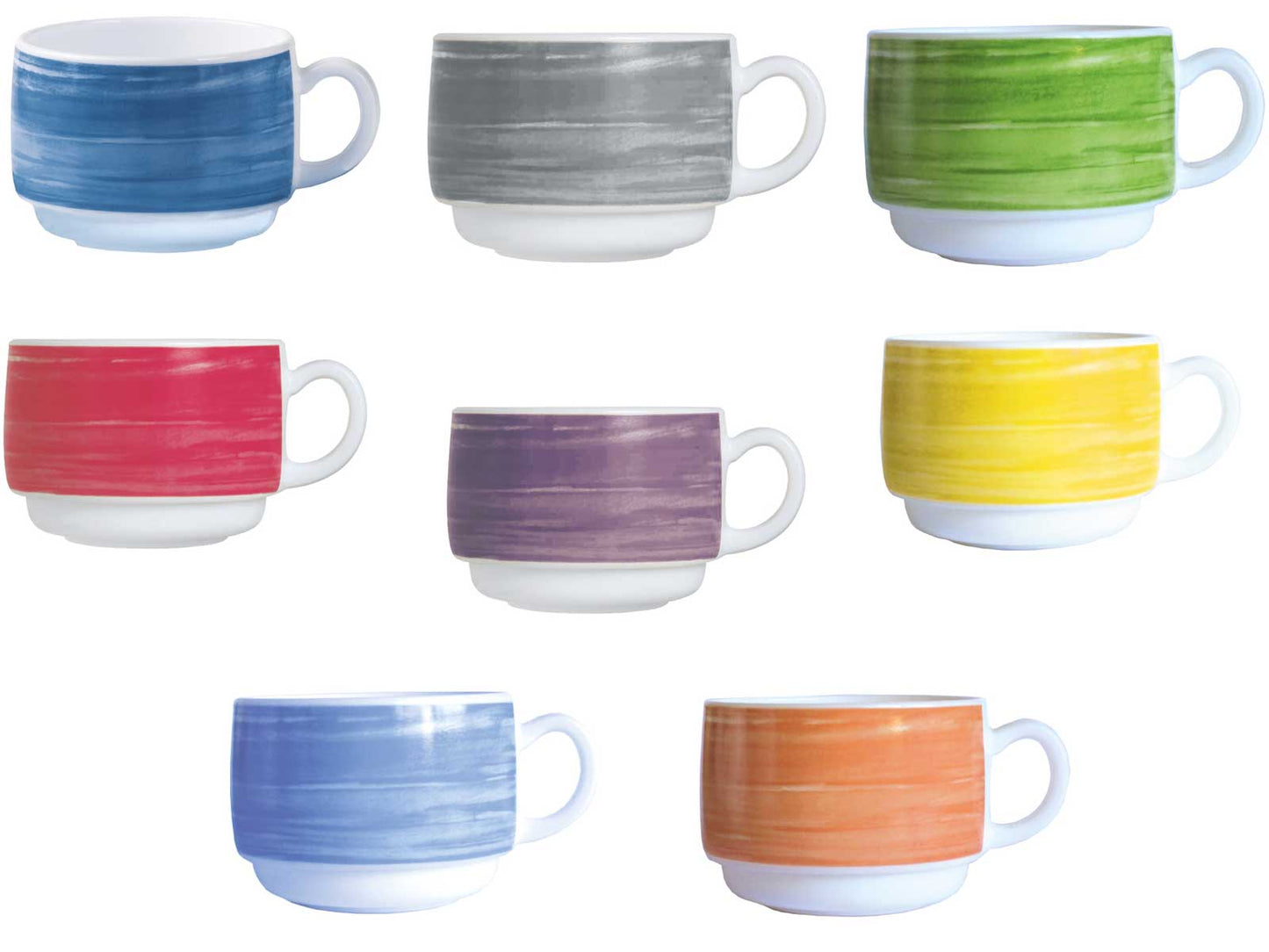 Tasse 0,19l, Hartglas-/ Opalgeschirr "Brush"