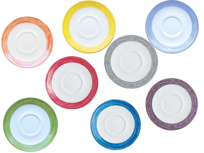 Soucoupe en verre trempé/vaisselle opale « Brush »