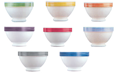 Bol à soupe sur support, bols à soupe en verre trempé/vaisselle opale « Brush »