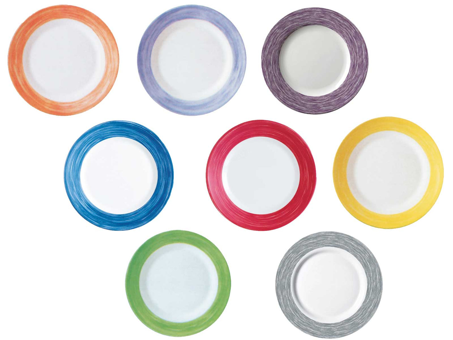 Teller flach Ø 23,5cm, Hartglas-/ Opalgeschirr "Brush"