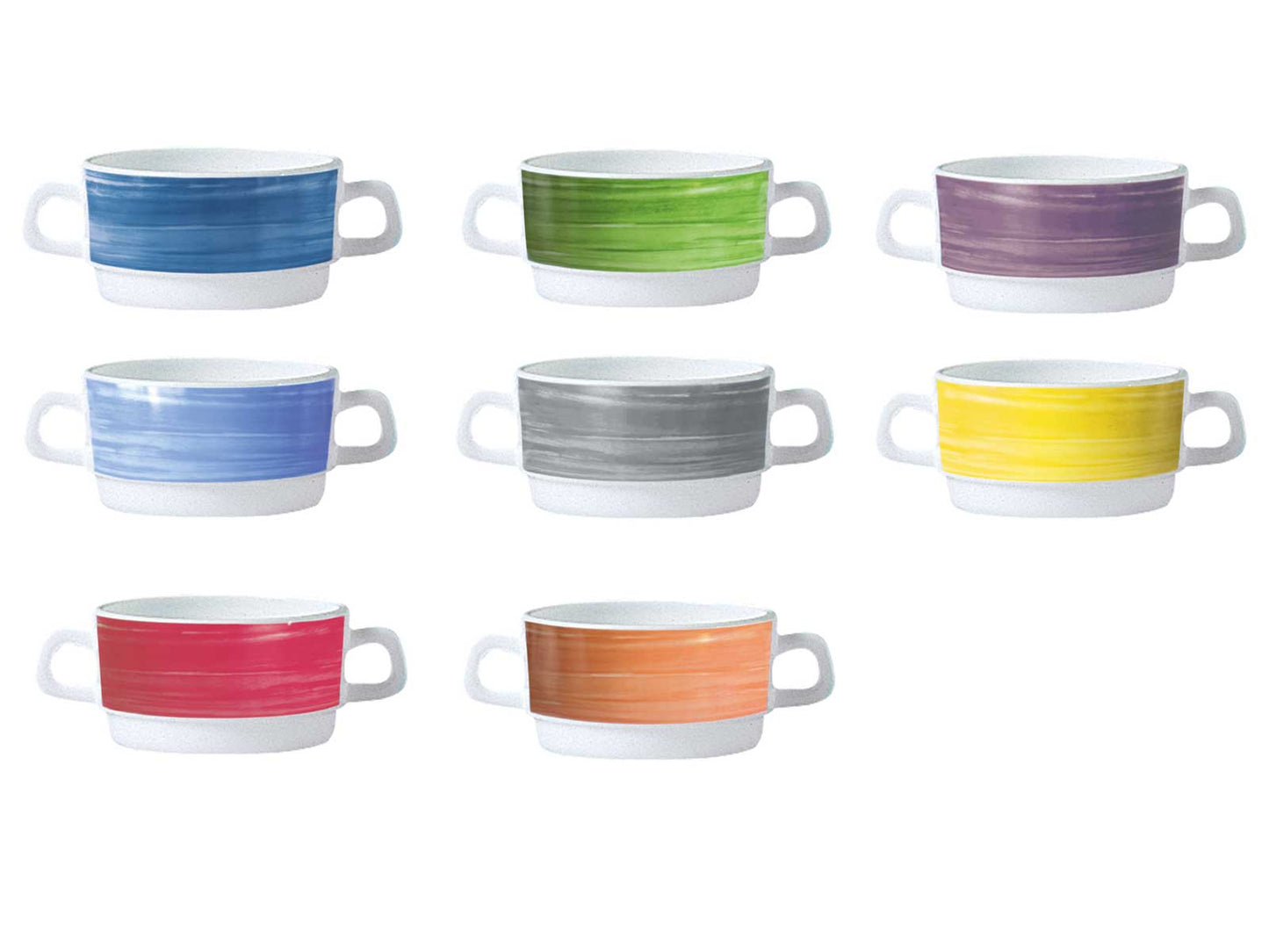 Suppentassen 0,32 l, Hartglas-/ Opalgeschirr "Brush"