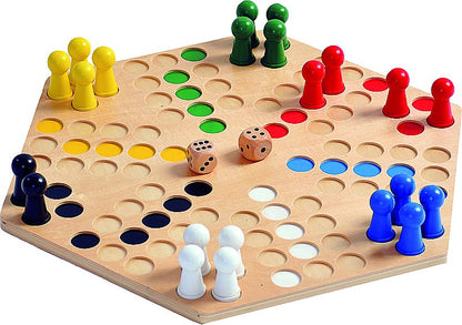 Ludo 6er & Mühle aus Holz