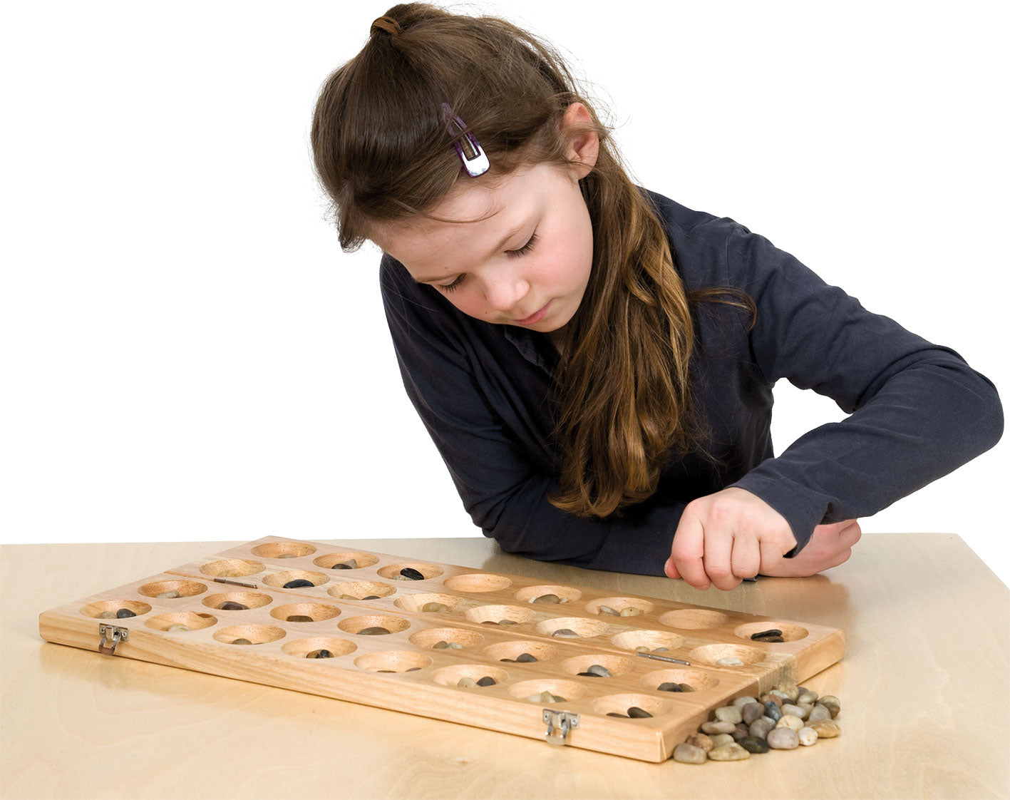 Hus Bao Kalaha aus Holz, Kalaha, Steinchenspiel Edelsteinspiel