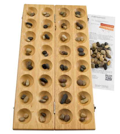Hus Bao Kalaha aus Holz, Kalaha, Steinchenspiel Edelsteinspiel