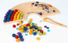 Filzkugeln 120tlg. Regenbogen Ø 2 cm aus Schafwolle in 12 Farben aufeinander abgestimmt