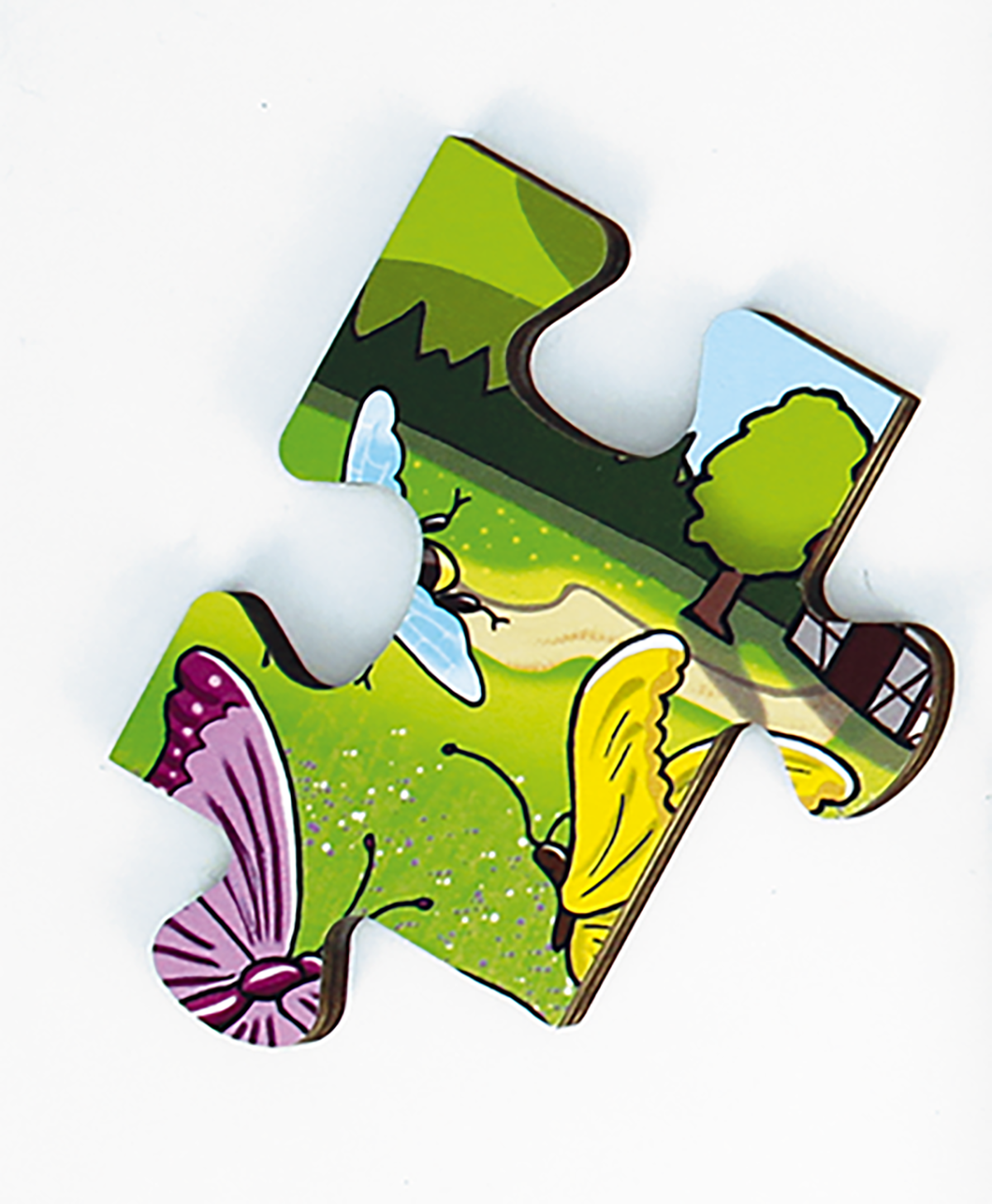 Bodenpuzzle Blumenwiese Holz 45 Teile