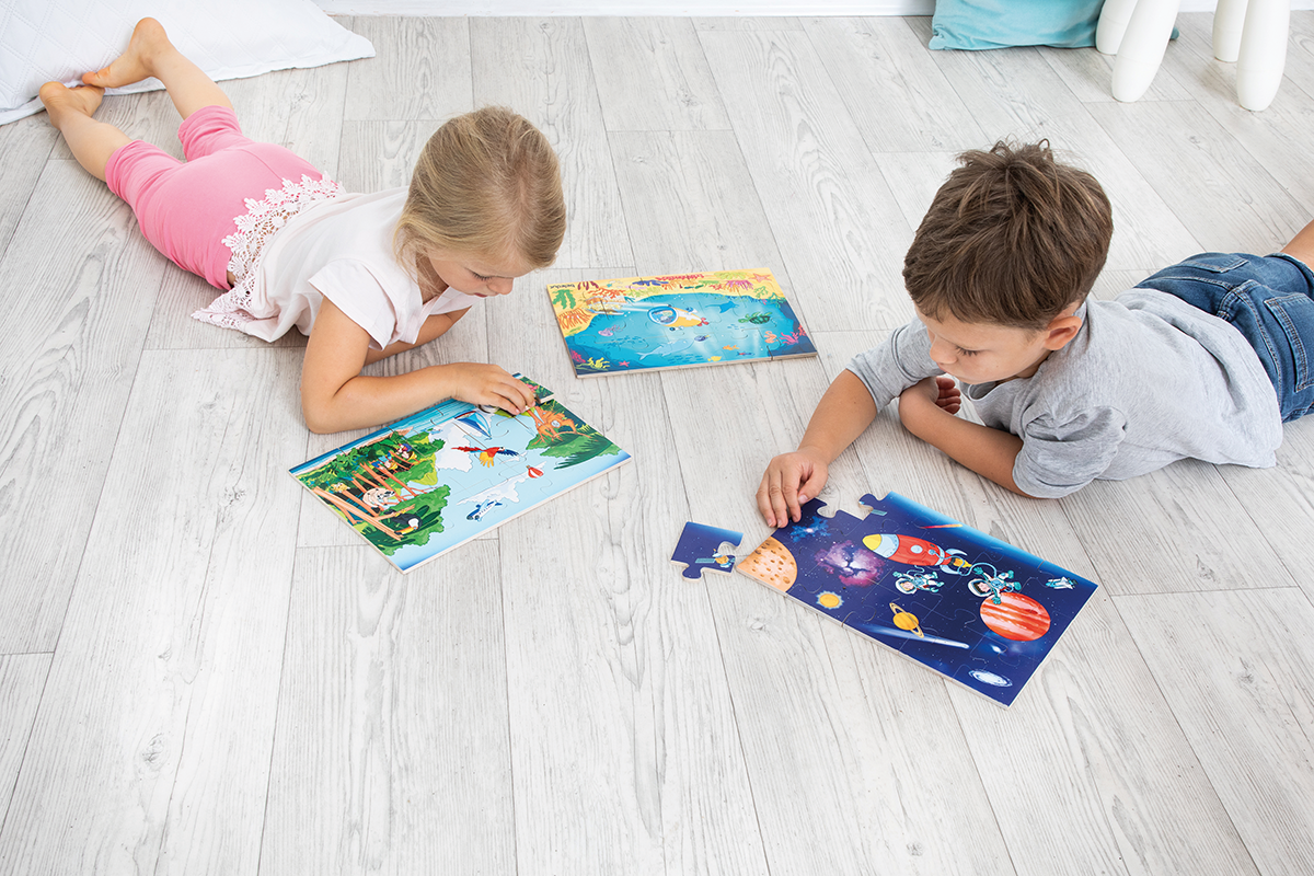 Bodenpuzzle Weltall Holz 45 Teile