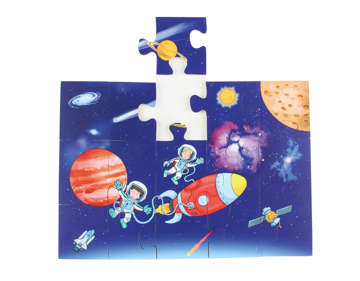 Bodenpuzzle Weltall Holz 45 Teile