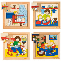 Puzzle Babies aus Holz 4er Set