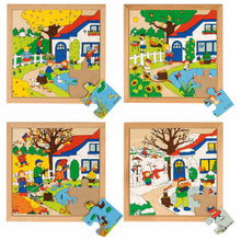 Holzpuzzle 4 Jahreszeiten 4er-Set