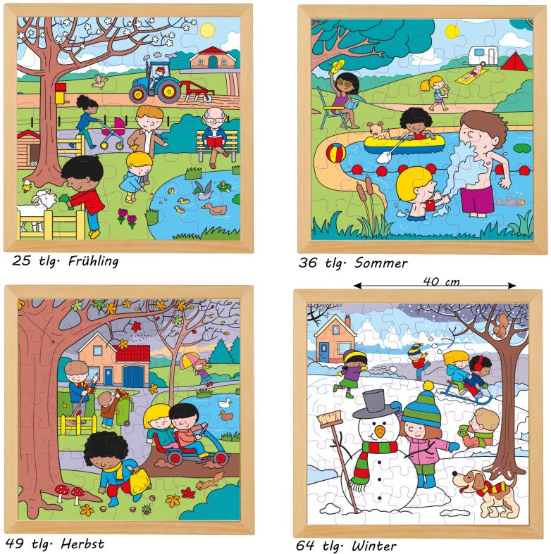 Jahreszeiten Puzzles 4er-Set