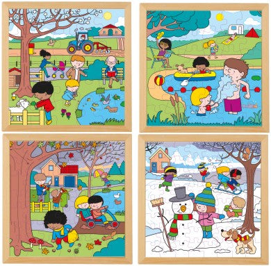 Jahreszeiten Puzzles 4er-Set