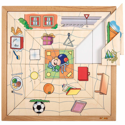 Educo Holzpuzzle Spinnen Formen, Puzzle
