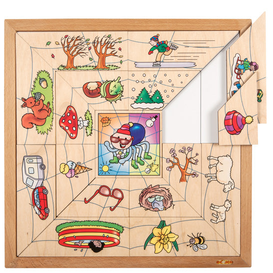 Educo Holzpuzzle Spinnen Jahreszeiten, Puzzle