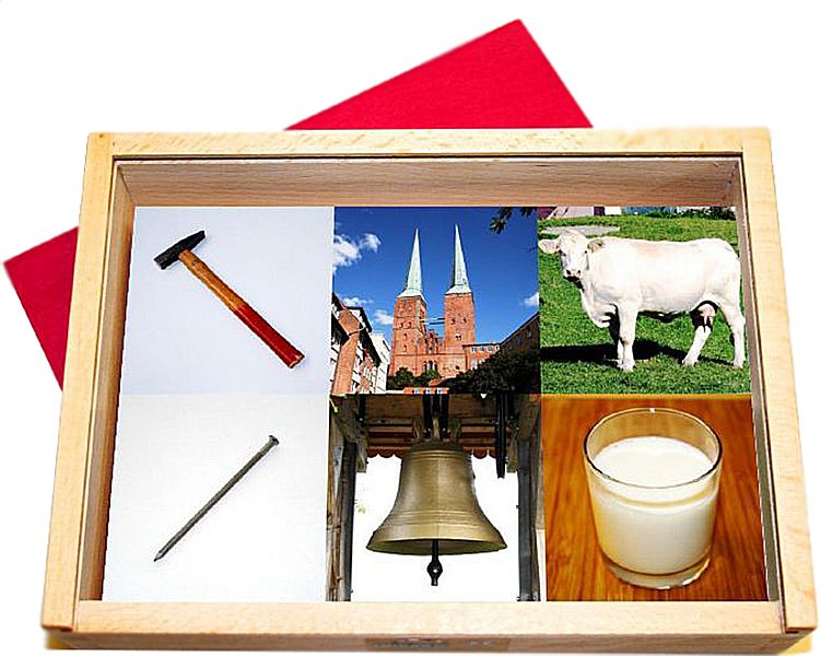 Holzpuzzle, Finde die Paare. Was gehört zusammen?