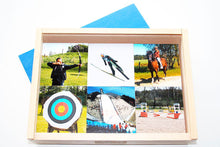 Holzmemo Sportarten im Holzkasten