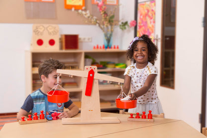 Holzwaage inklusive Gewichte B-Ware