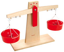 Holzwaage inklusive Gewichte B-Ware