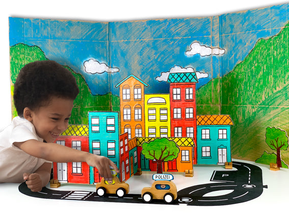 Bamboo vehicles, 4-piece set.