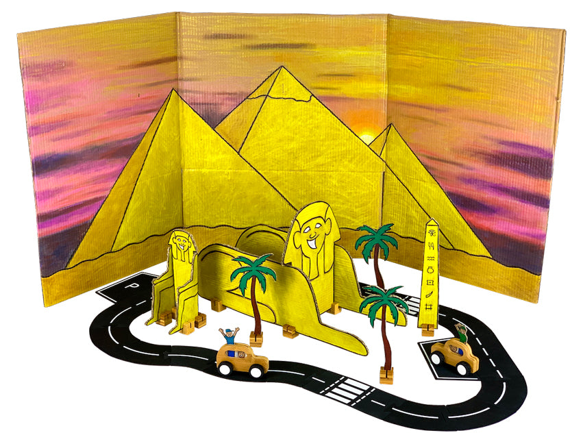 Bamboo vehicles, 4-piece set.