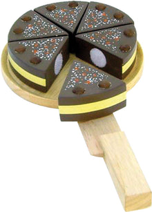 Schokoladentorte aus Holz zum Schneiden