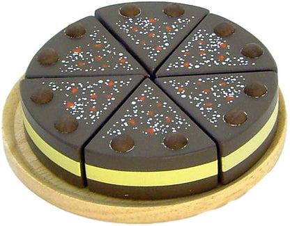 Schokoladentorte aus Holz zum Schneiden