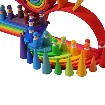 Grands demi-cercles arc-en-ciel