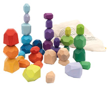 Holzbausteine Regenbogen Diamanten 40tlg.