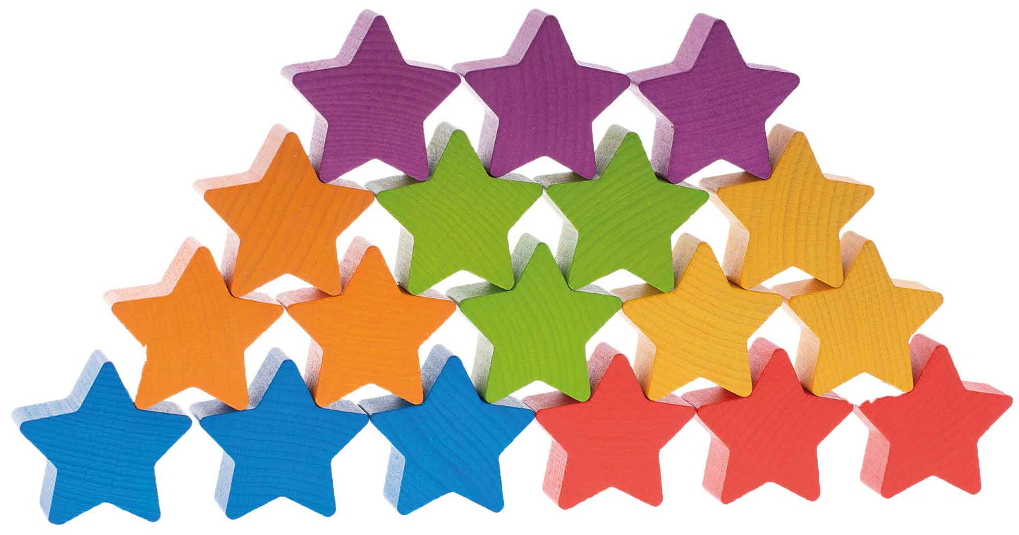 Regenbogen Sterne 18tlg.