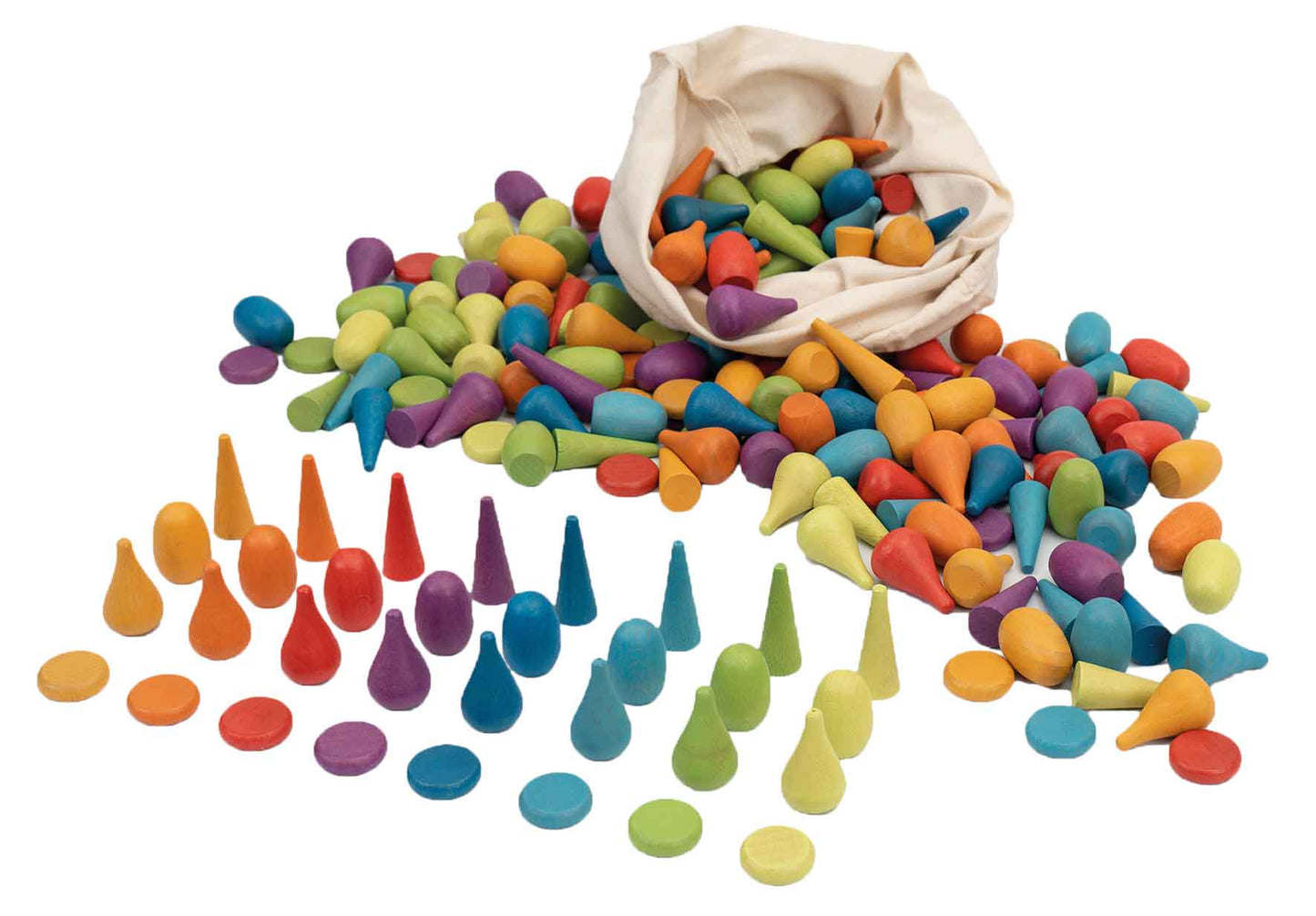 Regenbogen Holzformen Mix 256tlg.