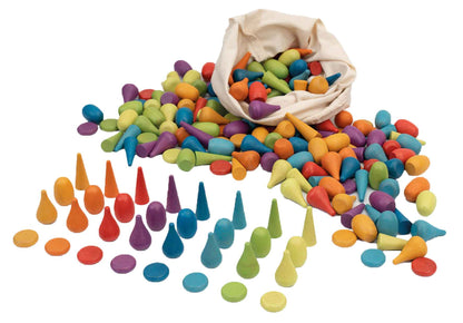 Regenbogen Holzformen Mix 256tlg.