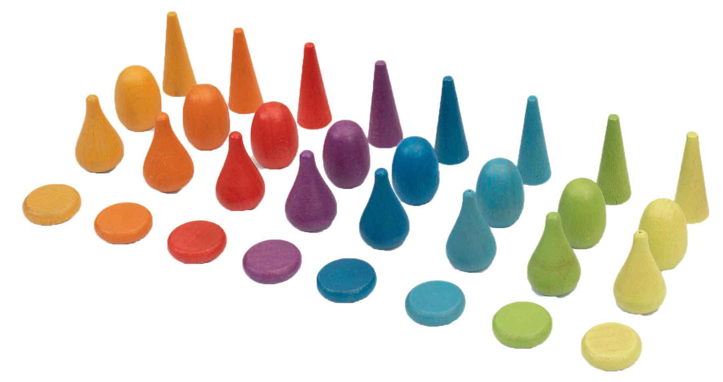 Regenbogen Holzformen Mix 256tlg.