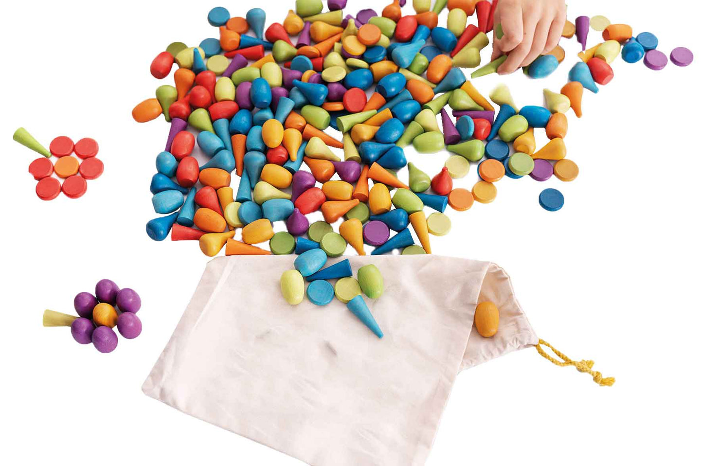 Regenbogen Holzformen Mix 256tlg.