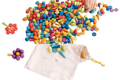 Regenbogen Holzformen Mix 256tlg.