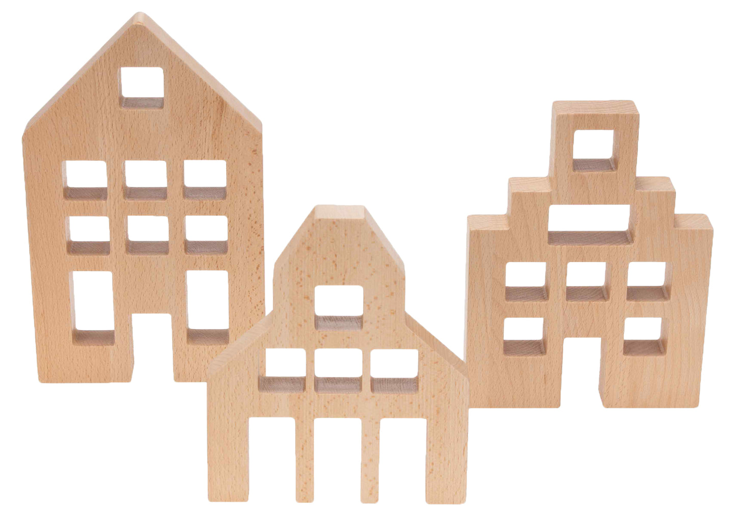 Holzhäuser für Acryl Würfel 3 Stück