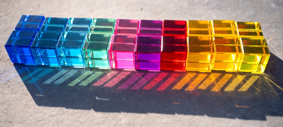 Acrylwürfel 20tlg. 2,4 cm Kantenlänge 8 Farben