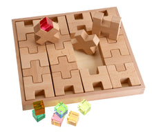 Holzbaukasten H und + Blöcke, 21tlg.