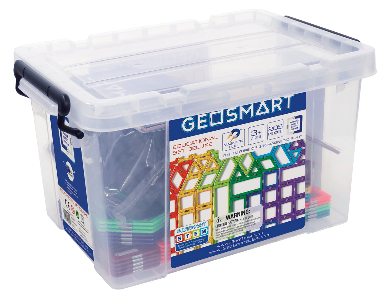 GeoSmart Educational Set Deluxe magnetic 205 pieces.
