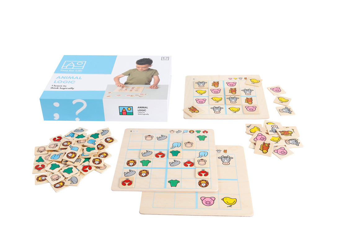 Jeu de Sudoku en bois Toys for Life sur les animaux