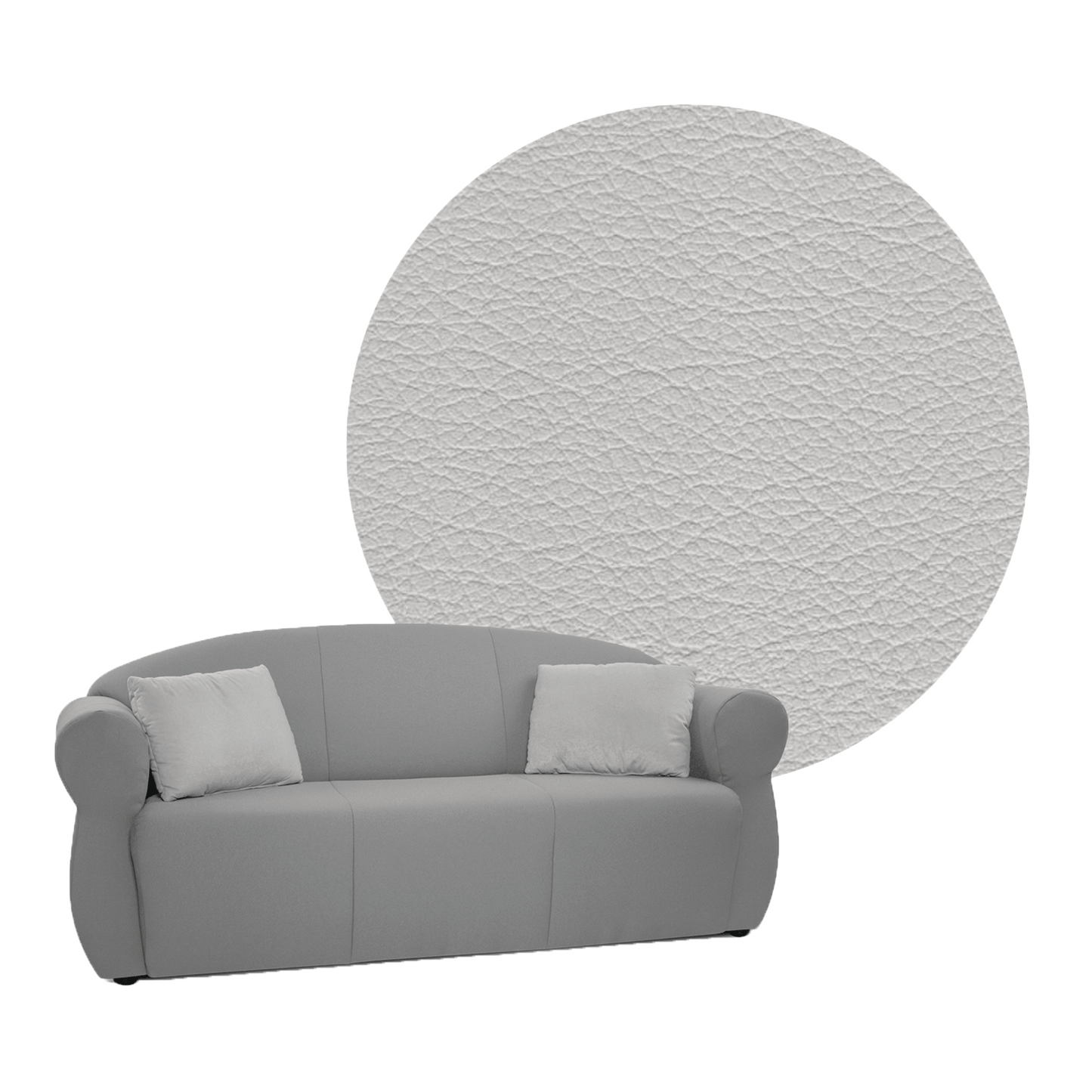 OLDSTYLE Sofa 3 Sitzer Kunstleder SH 42 cm