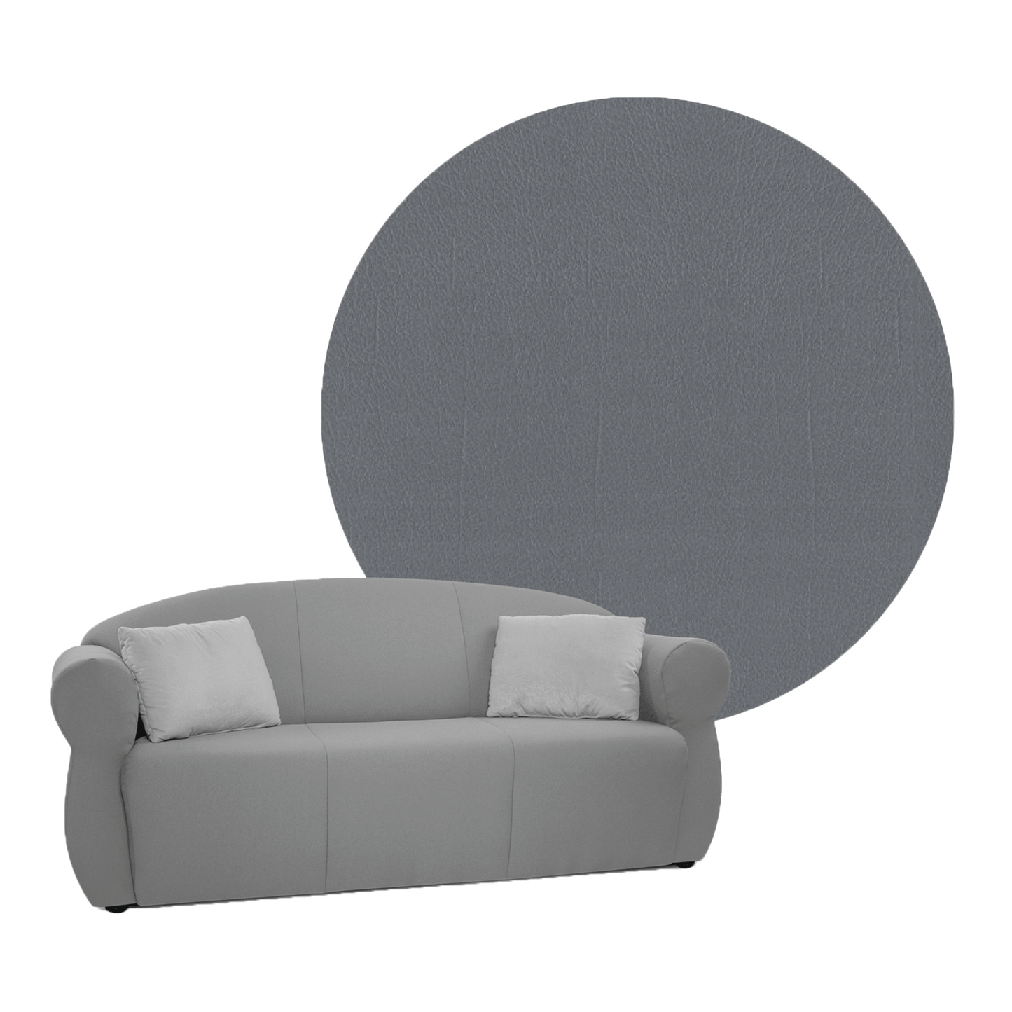 OLDSTYLE Sofa 3 Sitzer Kunstleder SH 42 cm