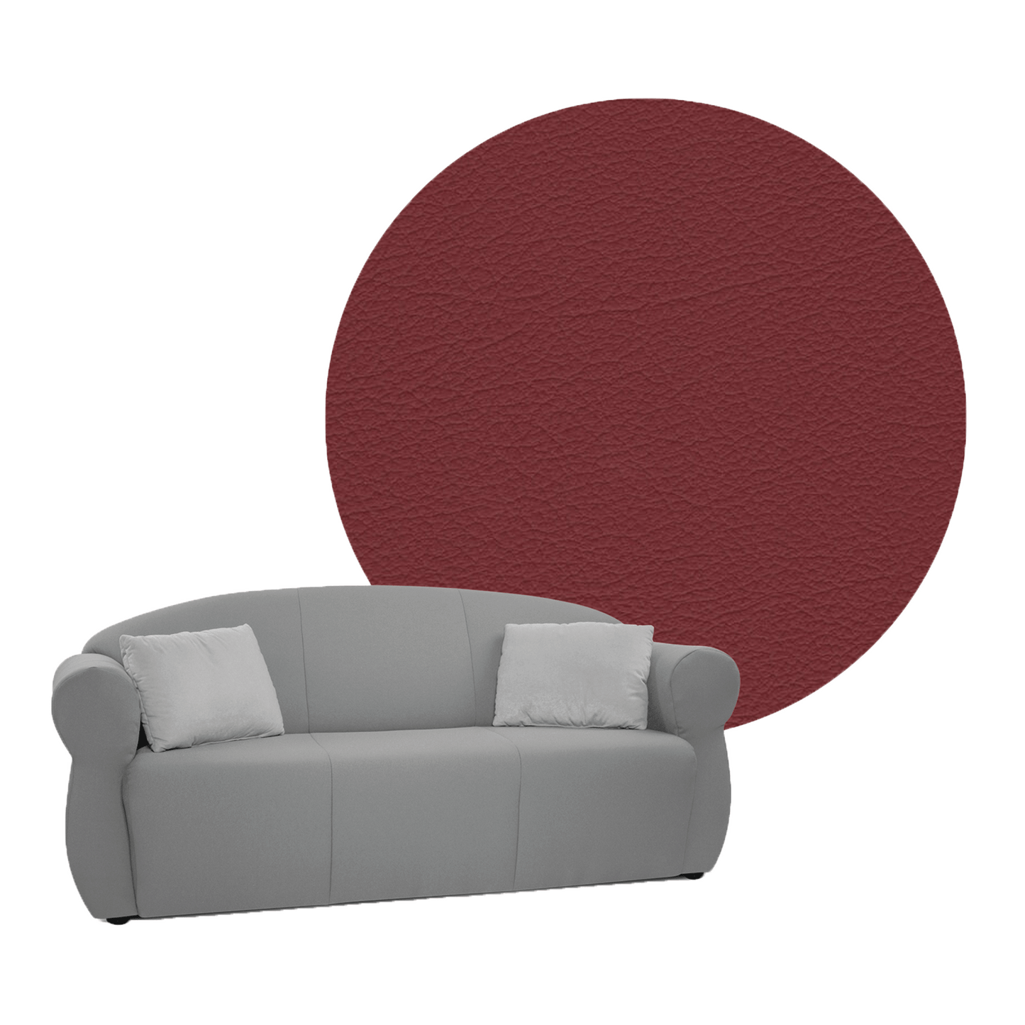 OLDSTYLE Sofa 3 Sitzer Kunstleder SH 42 cm