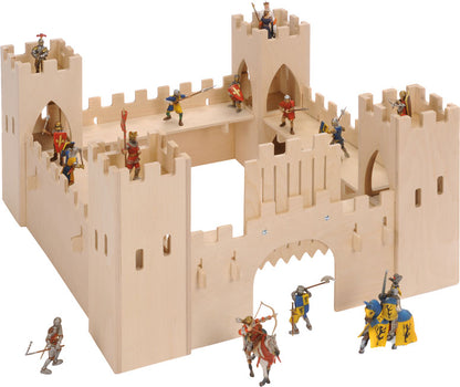 Wooden castle with towers and walls