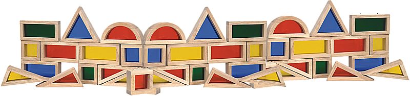 Ensemble de 24 blocs arc-en-ciel.