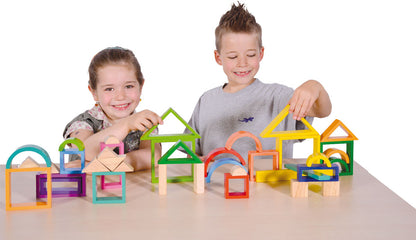 Jeu de construction en bois, 38 pièces