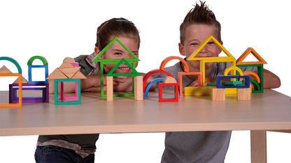 Jeu de construction en bois, 38 pièces