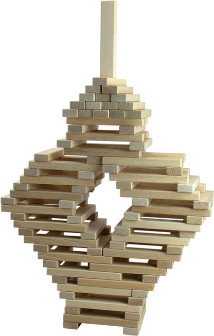 Holzbausteine 200 Stück in einer Holzkiste