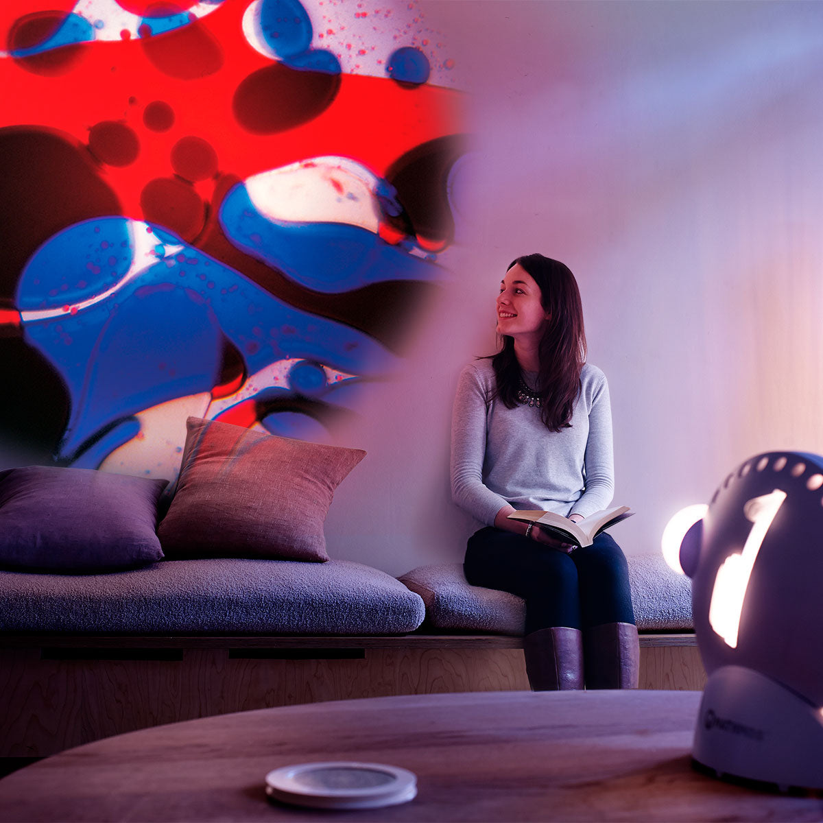 Projector effect lens blue-red