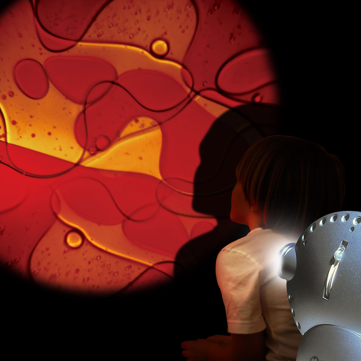 Projector effect lens yellow-red